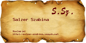Salzer Szabina névjegykártya